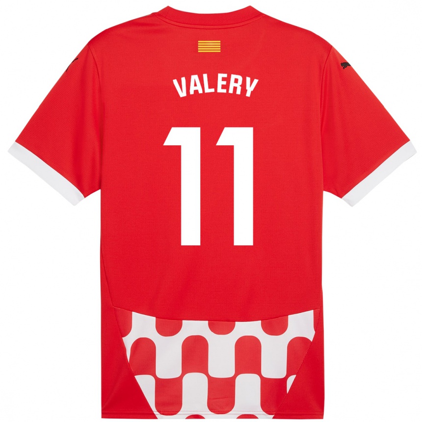 Vaikiškas Valery Fernández #11 Raudona Balta Namų Marškinėliai 2024/25 T-Shirt