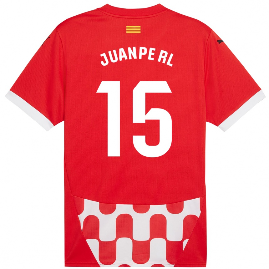 Vaikiškas Juanpe #15 Raudona Balta Namų Marškinėliai 2024/25 T-Shirt