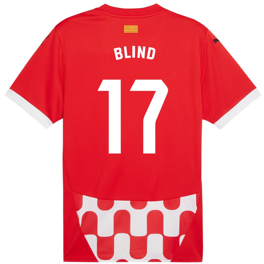 Vaikiškas Daley Blind #17 Raudona Balta Namų Marškinėliai 2024/25 T-Shirt