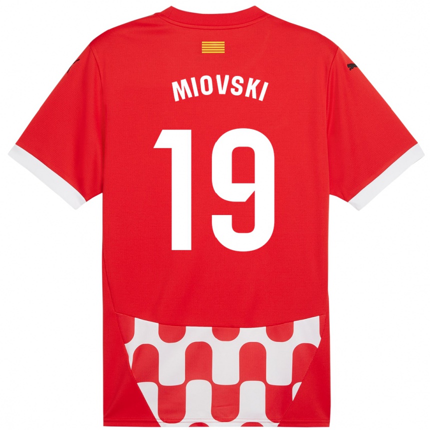 Vaikiškas Bojan Miovski #19 Raudona Balta Namų Marškinėliai 2024/25 T-Shirt