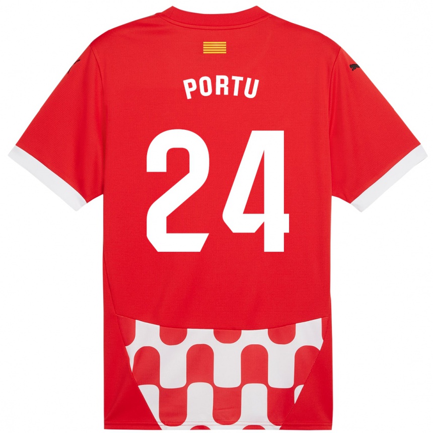 Vaikiškas Portu #24 Raudona Balta Namų Marškinėliai 2024/25 T-Shirt