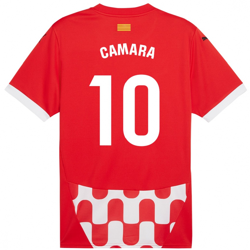 Vaikiškas Dawda Camara #10 Raudona Balta Namų Marškinėliai 2024/25 T-Shirt