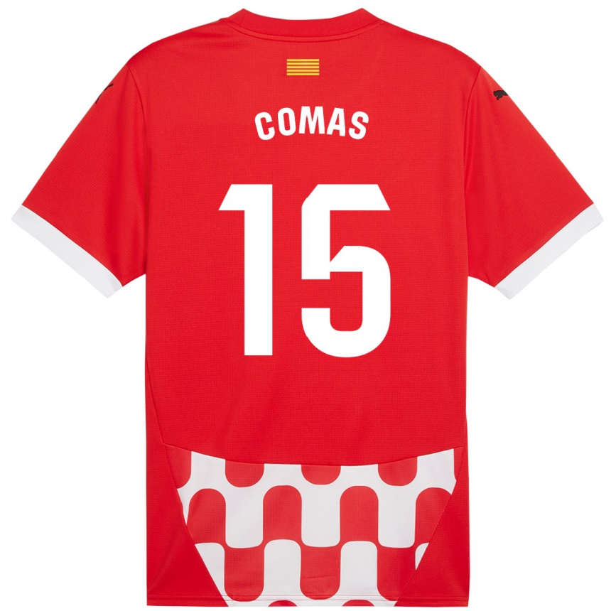 Vaikiškas Oriol Comas #15 Raudona Balta Namų Marškinėliai 2024/25 T-Shirt