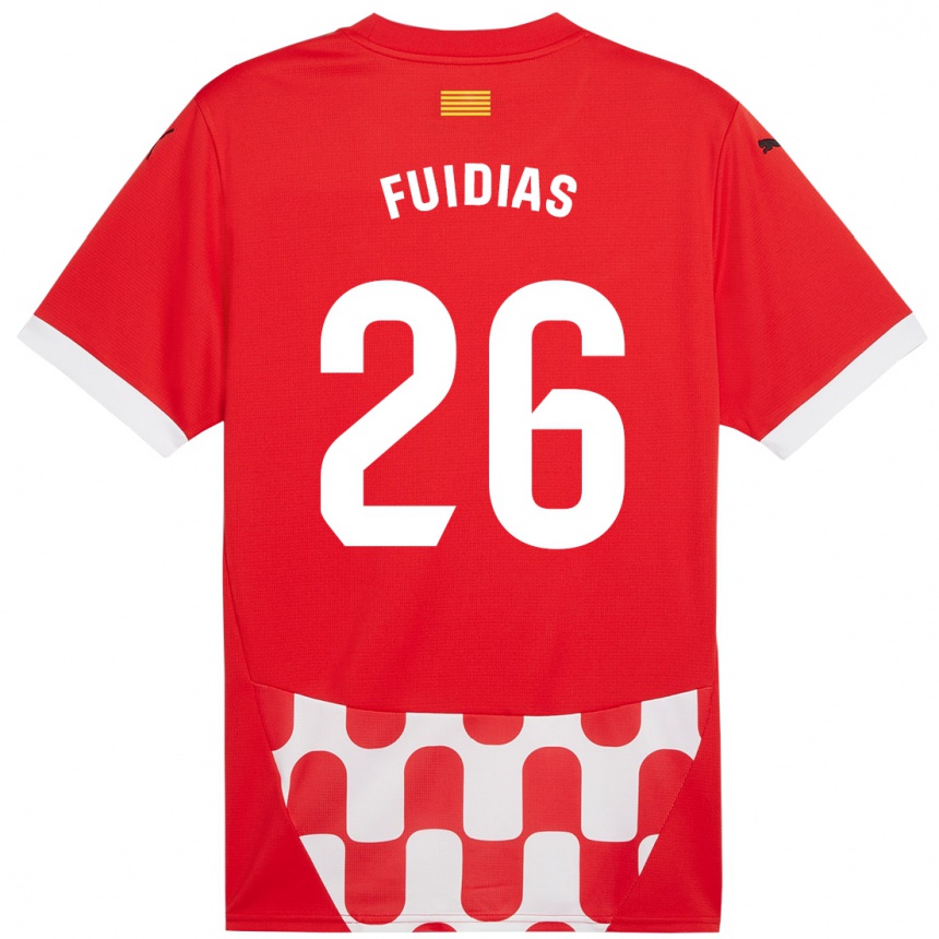 Vaikiškas Toni Fuidias #26 Raudona Balta Namų Marškinėliai 2024/25 T-Shirt