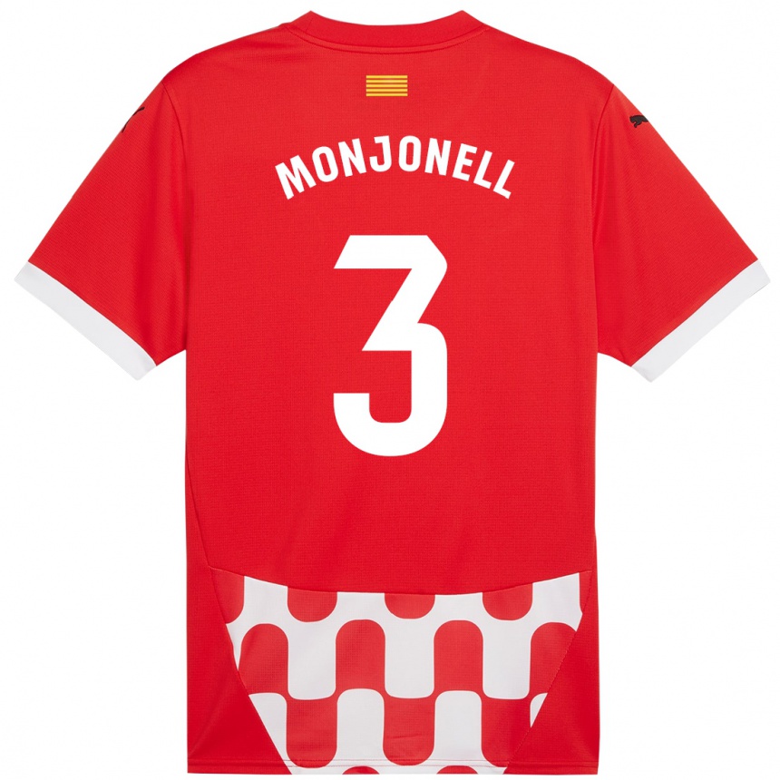 Vaikiškas Eric Monjonell #3 Raudona Balta Namų Marškinėliai 2024/25 T-Shirt