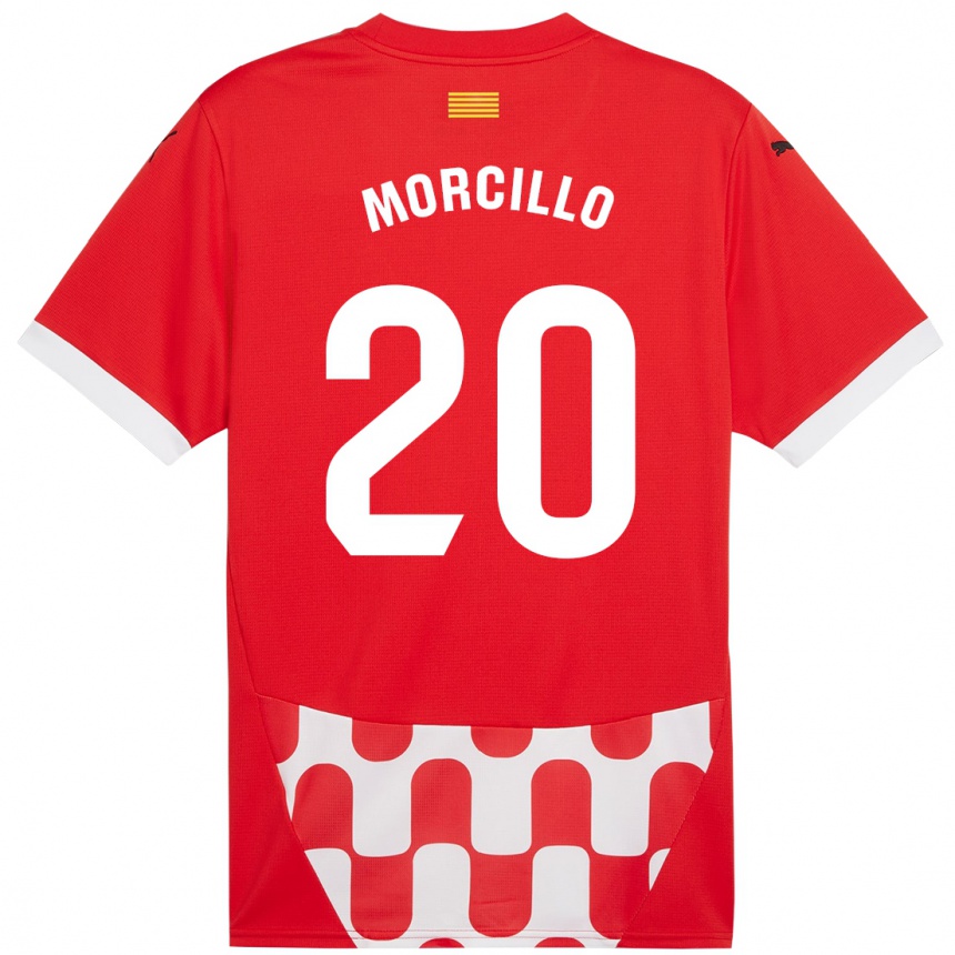 Vaikiškas Luis Morcillo #20 Raudona Balta Namų Marškinėliai 2024/25 T-Shirt