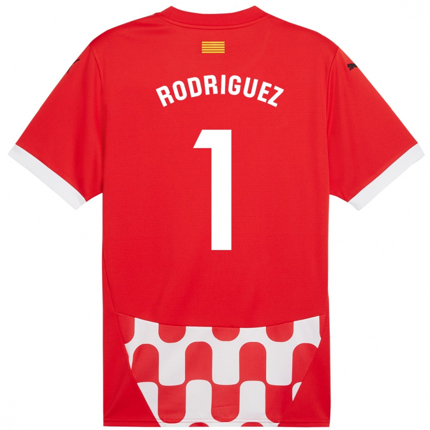 Vaikiškas Maria Rodríguez #1 Raudona Balta Namų Marškinėliai 2024/25 T-Shirt