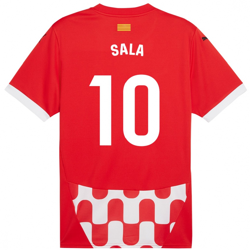 Vaikiškas Georgina Sala #10 Raudona Balta Namų Marškinėliai 2024/25 T-Shirt