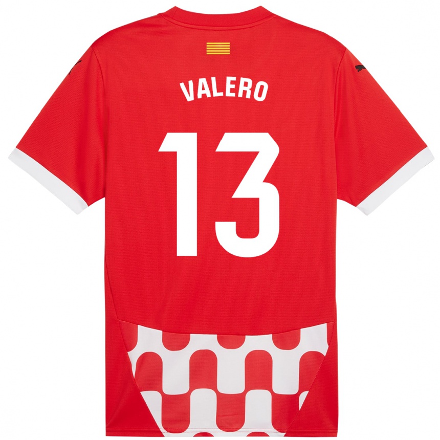 Vaikiškas Eliana Valero #13 Raudona Balta Namų Marškinėliai 2024/25 T-Shirt