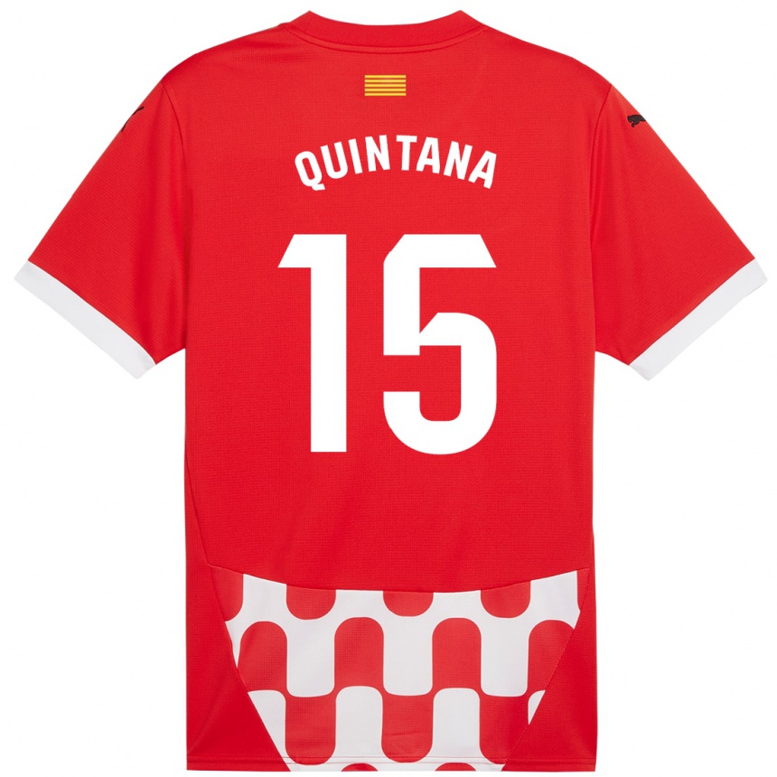 Vaikiškas Amru Quintana #15 Raudona Balta Namų Marškinėliai 2024/25 T-Shirt