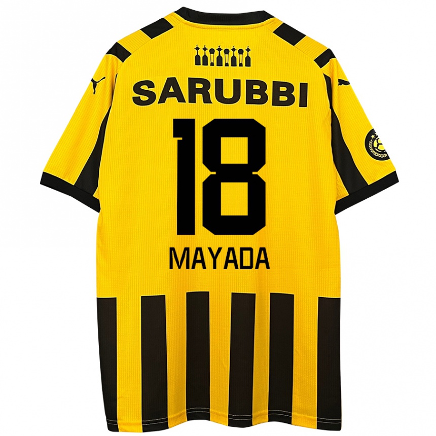 Vaikiškas Camilo Mayada #18 Geltona Juoda Namų Marškinėliai 2024/25 T-Shirt