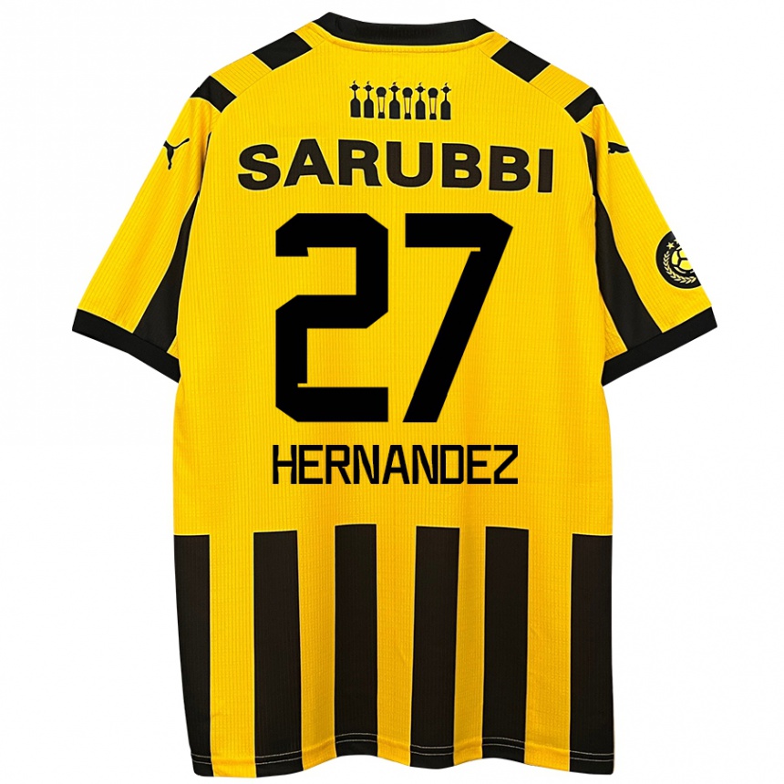 Vaikiškas Lucas Hernández #27 Geltona Juoda Namų Marškinėliai 2024/25 T-Shirt