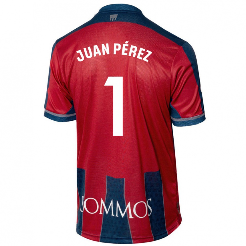 Vaikiškas Juan Pérez #1 Raudona Mėlyna Namų Marškinėliai 2024/25 T-Shirt