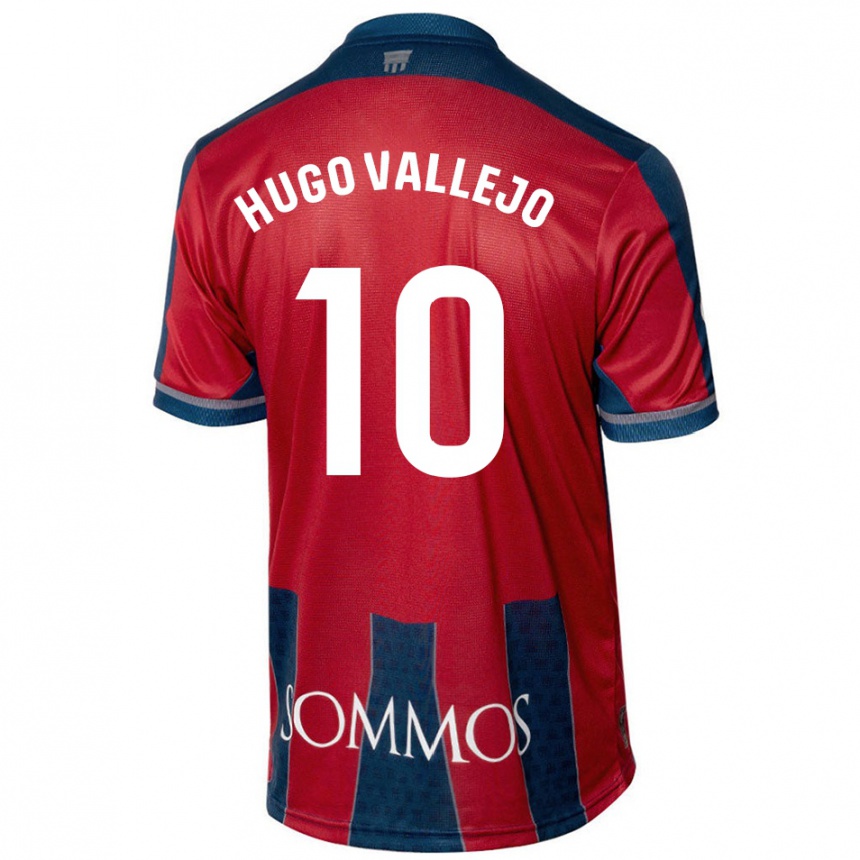 Vaikiškas Hugo Vallejo #10 Raudona Mėlyna Namų Marškinėliai 2024/25 T-Shirt