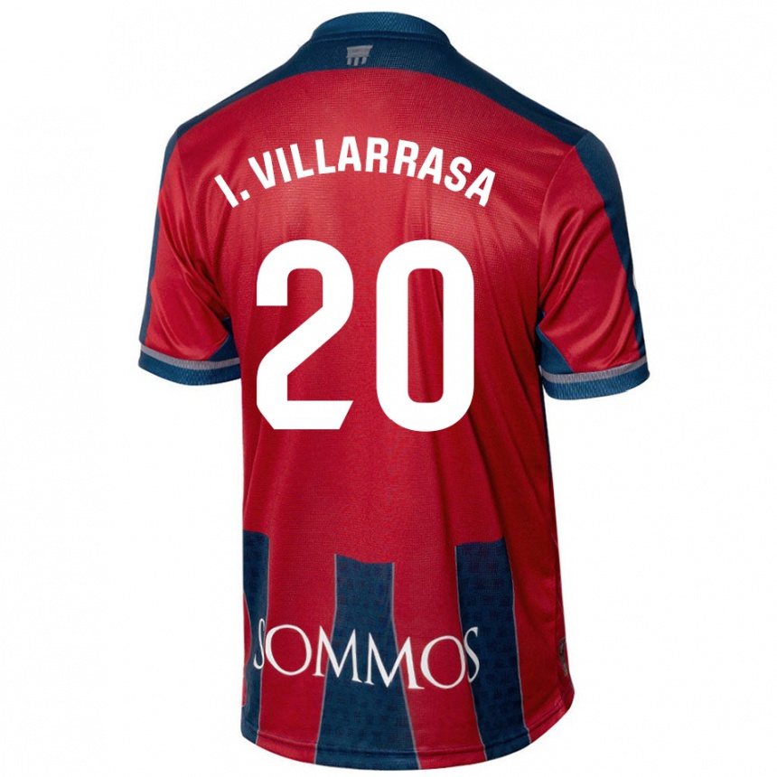 Vaikiškas Ignasi Vilarrasa #20 Raudona Mėlyna Namų Marškinėliai 2024/25 T-Shirt