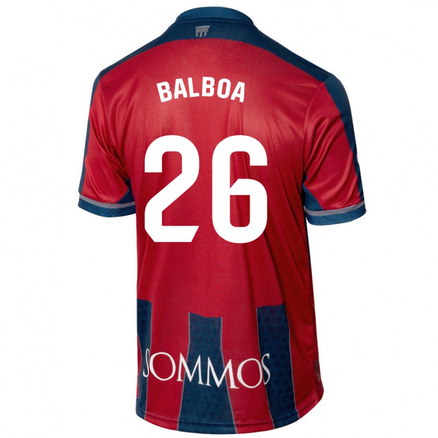 Vaikiškas Álex Balboa #26 Raudona Mėlyna Namų Marškinėliai 2024/25 T-Shirt