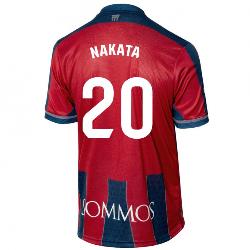 Vaikiškas Yuki Nakata #20 Raudona Mėlyna Namų Marškinėliai 2024/25 T-Shirt