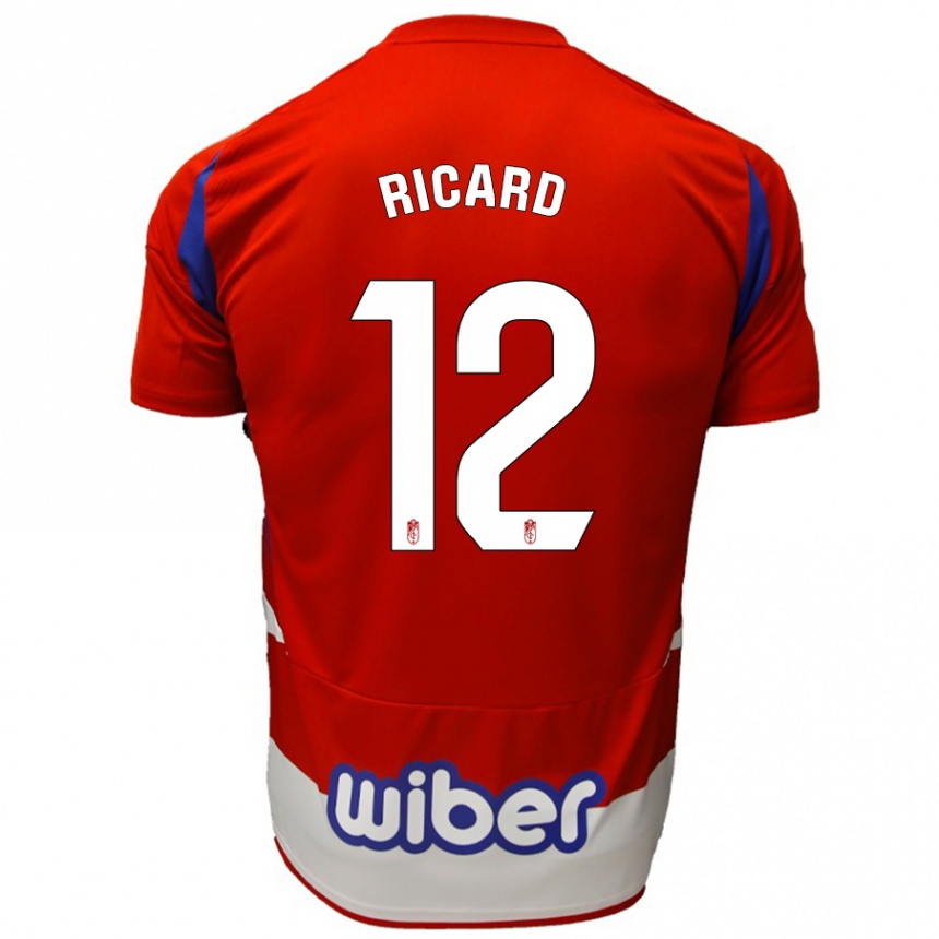 Vaikiškas Ricard Sanchez #12 Raudona Balta Mėlyna Namų Marškinėliai 2024/25 T-Shirt