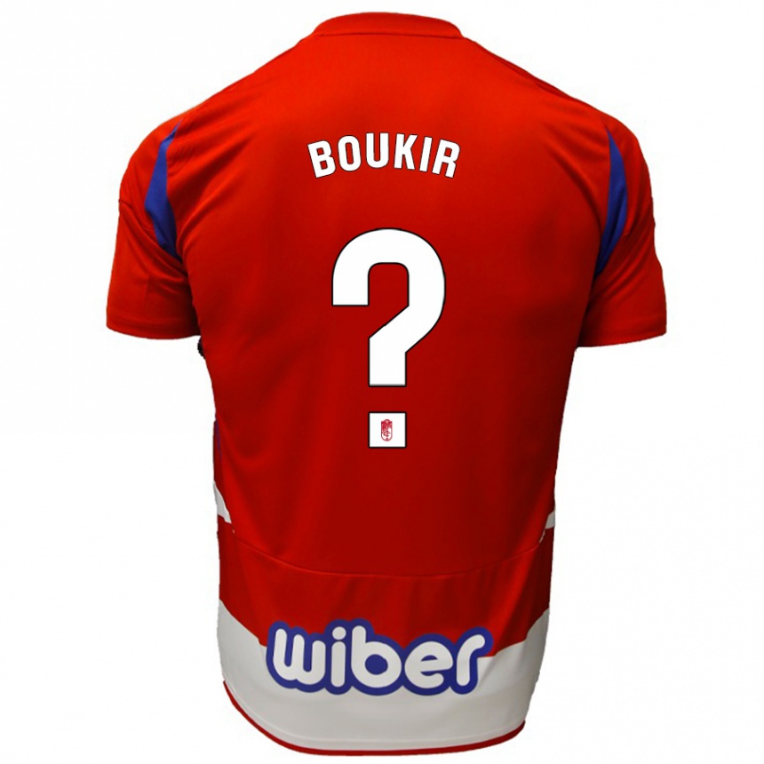 Vaikiškas Oussama Boukir #0 Raudona Balta Mėlyna Namų Marškinėliai 2024/25 T-Shirt