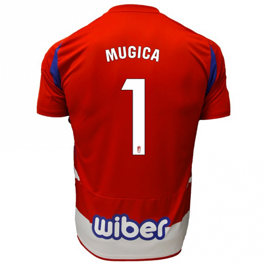 Vaikiškas Juan Múgica #1 Raudona Balta Mėlyna Namų Marškinėliai 2024/25 T-Shirt