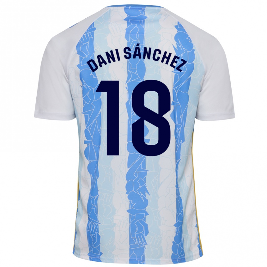 Vaikiškas Dani Sánchez #18 Balta Mėlyna Namų Marškinėliai 2024/25 T-Shirt