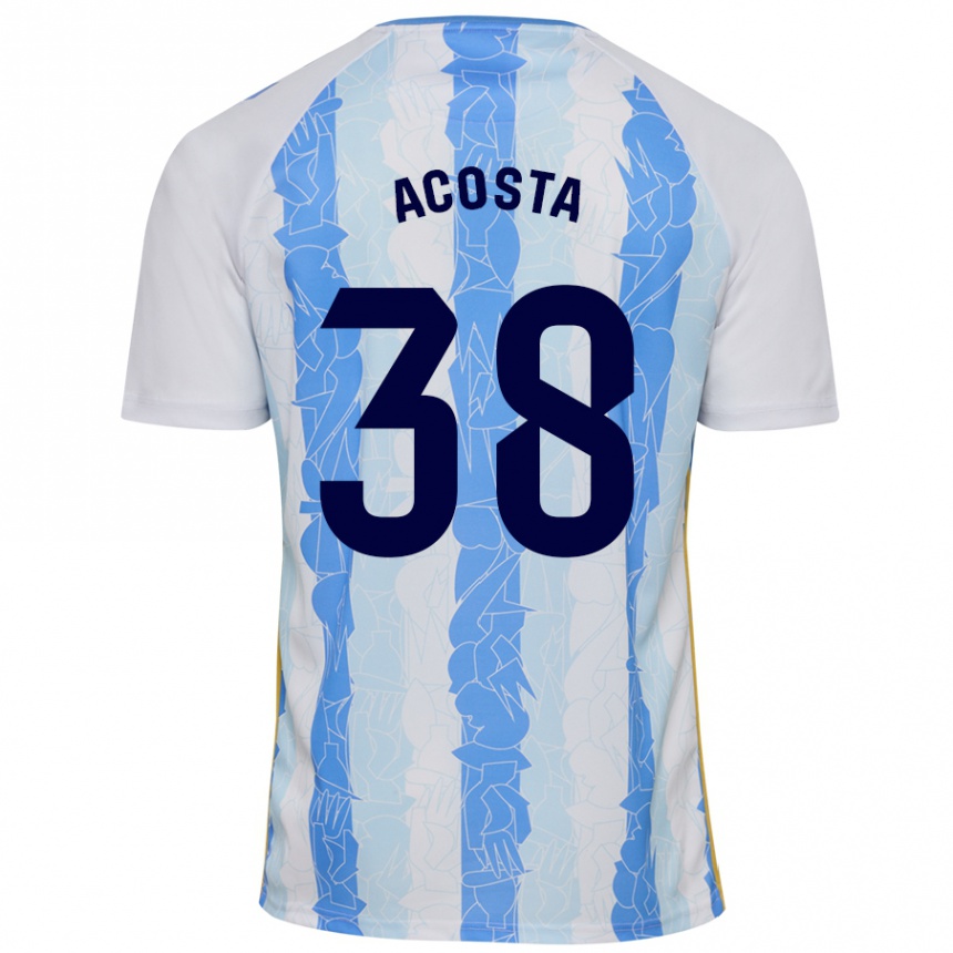 Vaikiškas Judith Acosta #38 Balta Mėlyna Namų Marškinėliai 2024/25 T-Shirt