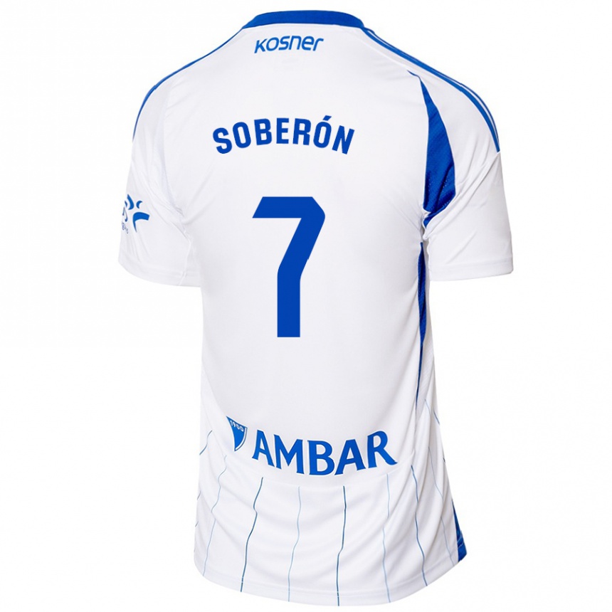 Vaikiškas Mario Soberón #7 Raudona Balta Namų Marškinėliai 2024/25 T-Shirt