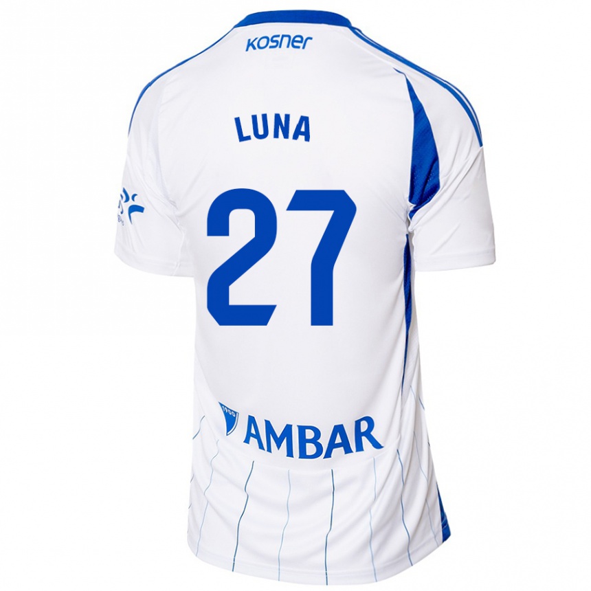 Vaikiškas Marcos Luna #27 Raudona Balta Namų Marškinėliai 2024/25 T-Shirt