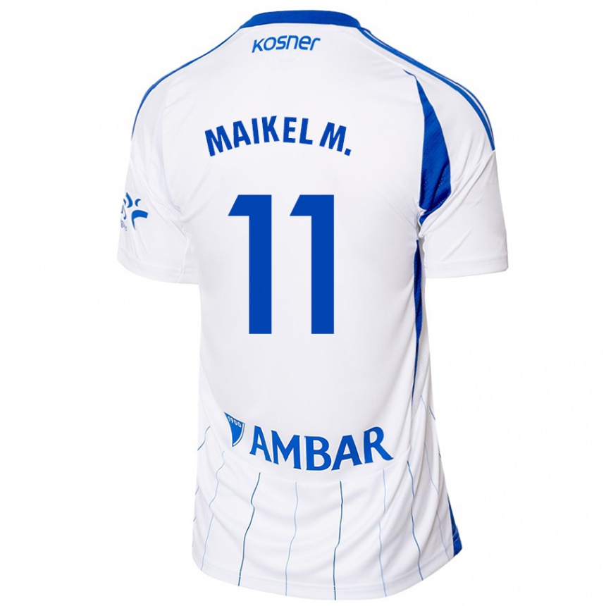 Vaikiškas Maikel Mesa #11 Raudona Balta Namų Marškinėliai 2024/25 T-Shirt