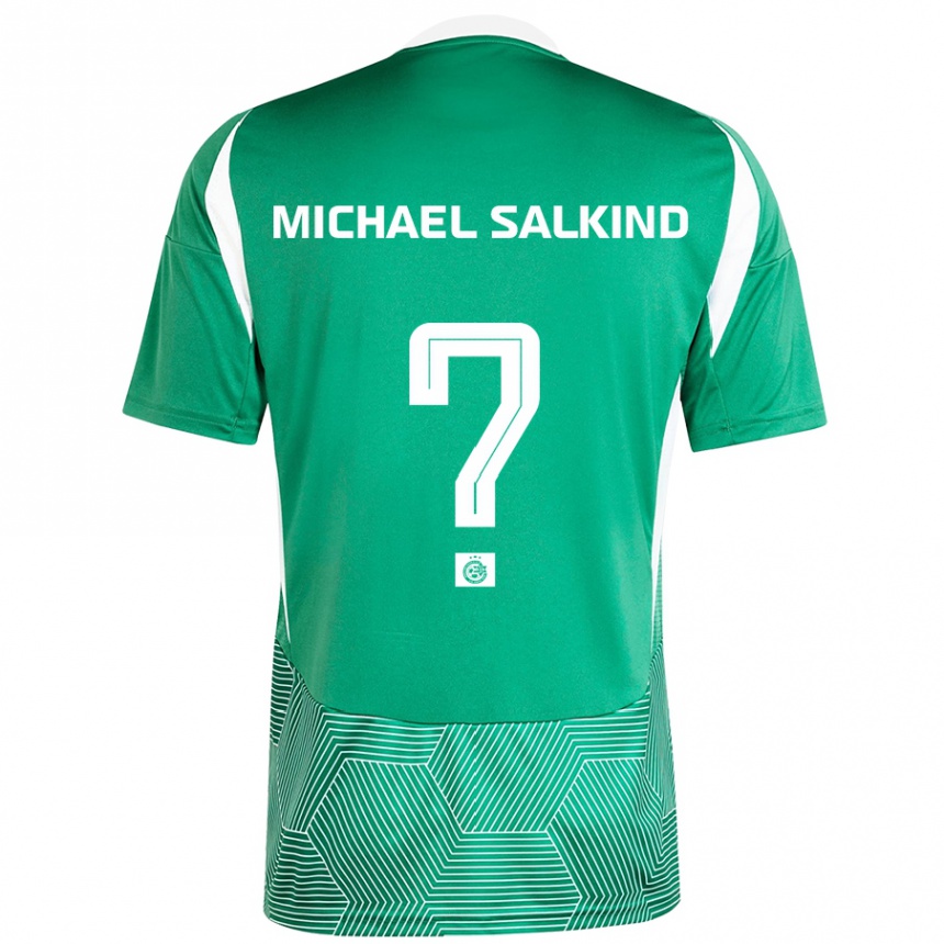 Vaikiškas Liav Michael Salkind #0 Žalia Balta Namų Marškinėliai 2024/25 T-Shirt