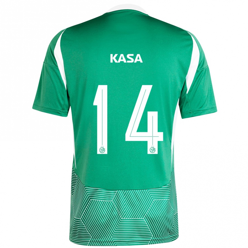 Vaikiškas Lior Kasa #14 Žalia Balta Namų Marškinėliai 2024/25 T-Shirt