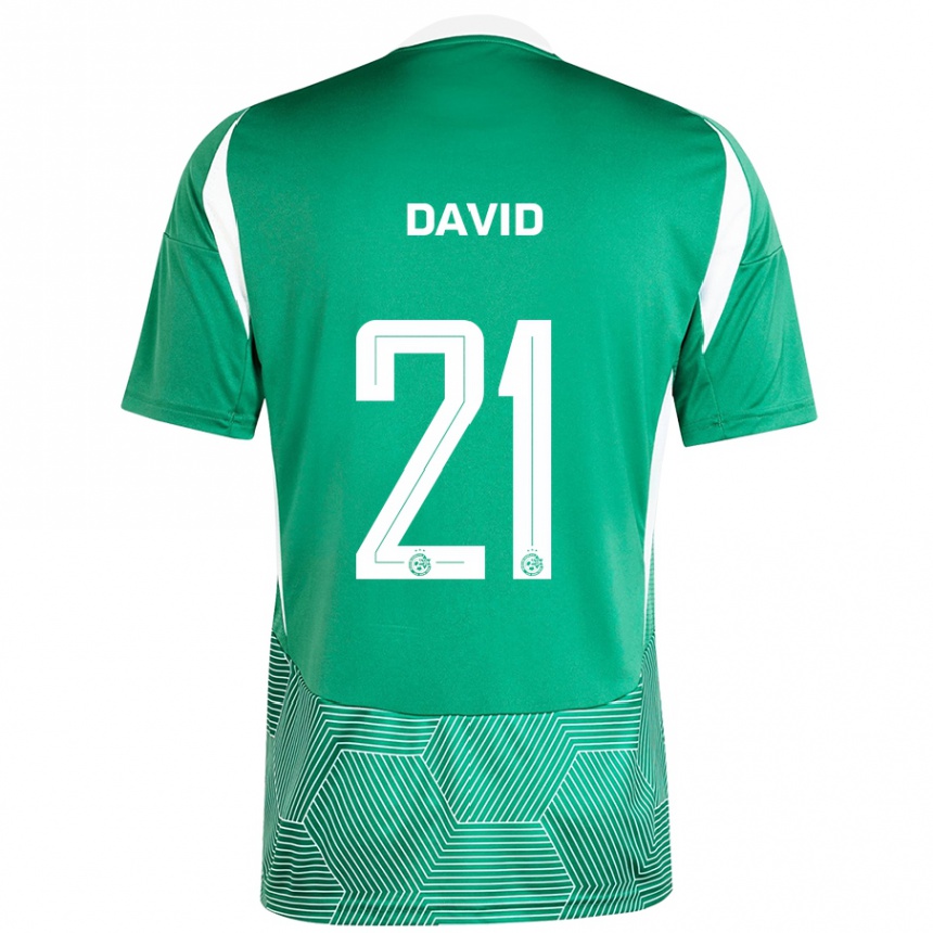 Vaikiškas Dean David #21 Žalia Balta Namų Marškinėliai 2024/25 T-Shirt