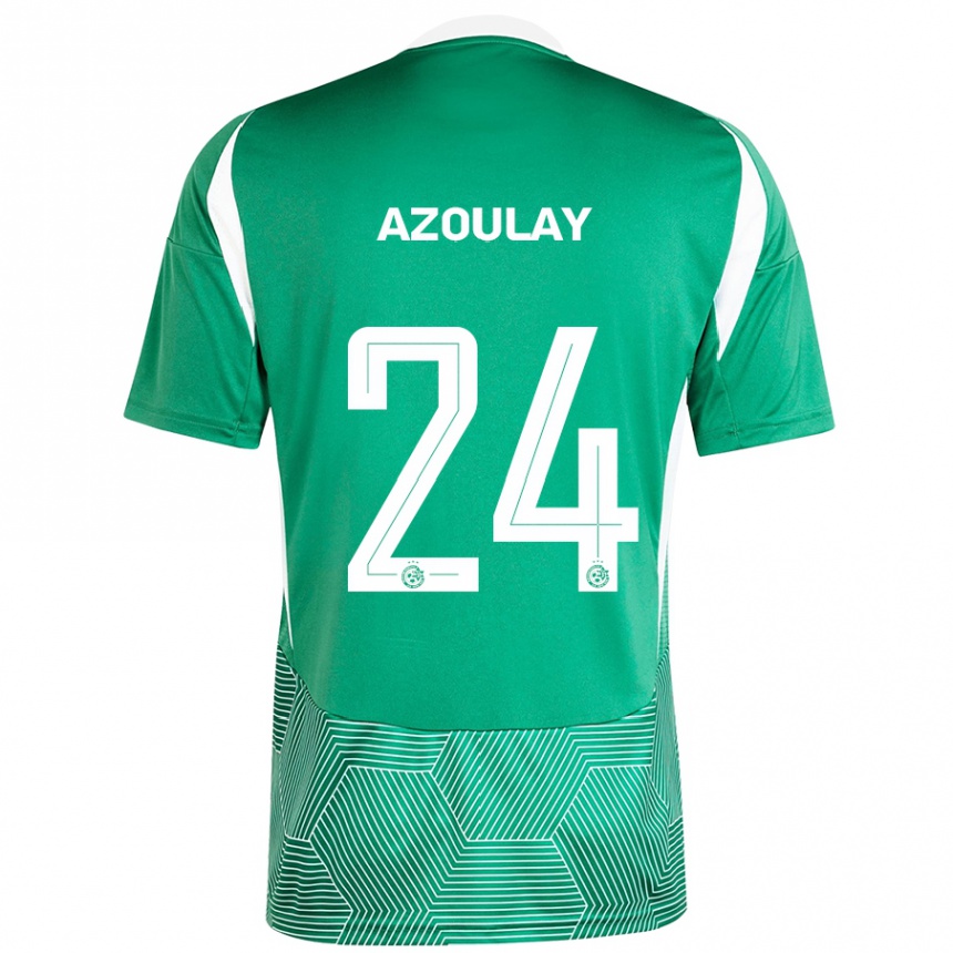 Vaikiškas Ethane Azoulay #24 Žalia Balta Namų Marškinėliai 2024/25 T-Shirt