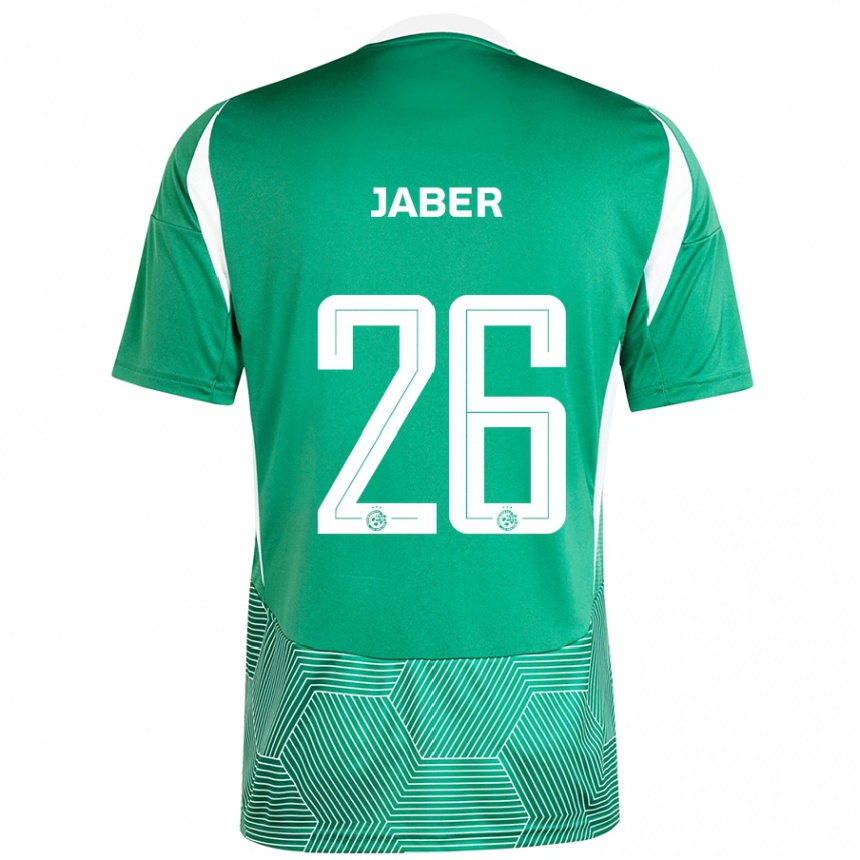 Vaikiškas Mahmoud Jaber #26 Žalia Balta Namų Marškinėliai 2024/25 T-Shirt