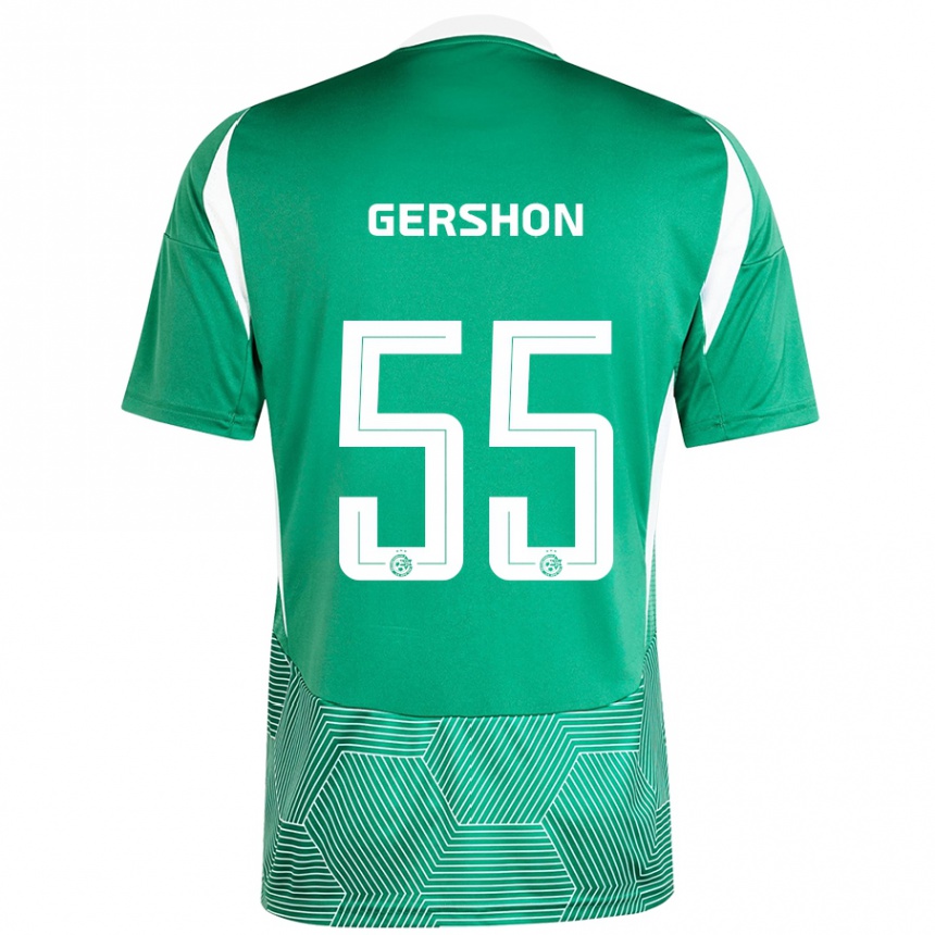 Vaikiškas Rami Gershon #55 Žalia Balta Namų Marškinėliai 2024/25 T-Shirt