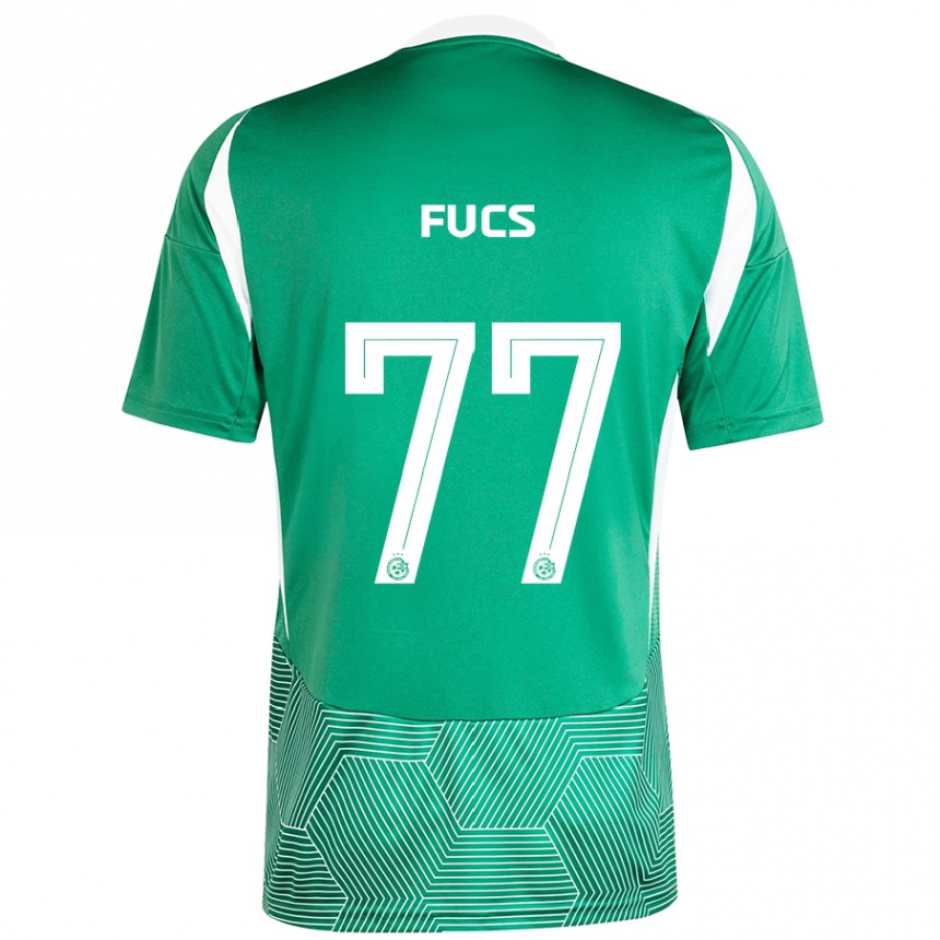 Vaikiškas Roee Fucs #77 Žalia Balta Namų Marškinėliai 2024/25 T-Shirt