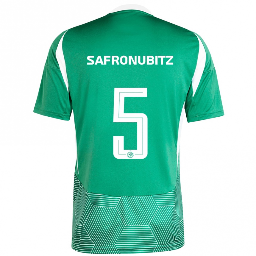 Vaikiškas Dan Safronubitz #5 Žalia Balta Namų Marškinėliai 2024/25 T-Shirt