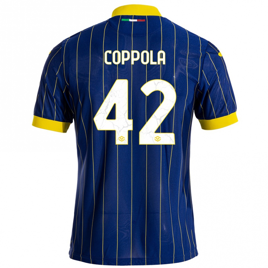 Vaikiškas Diego Coppola #42 Mėlyna Geltona Namų Marškinėliai 2024/25 T-Shirt