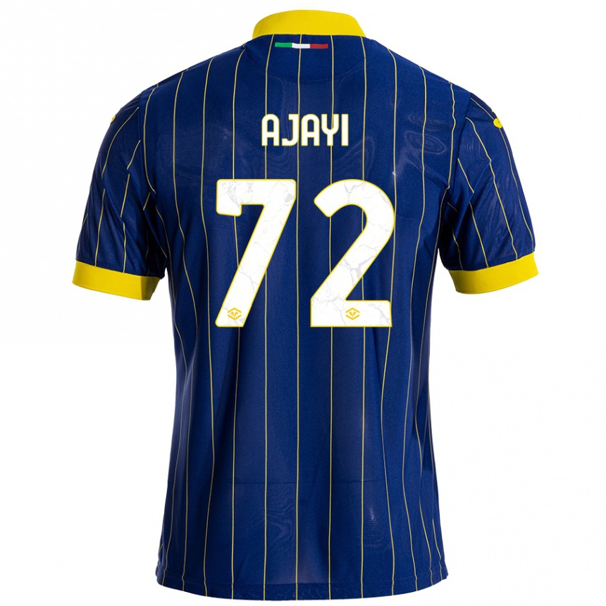 Vaikiškas Junior Ajayi #72 Mėlyna Geltona Namų Marškinėliai 2024/25 T-Shirt