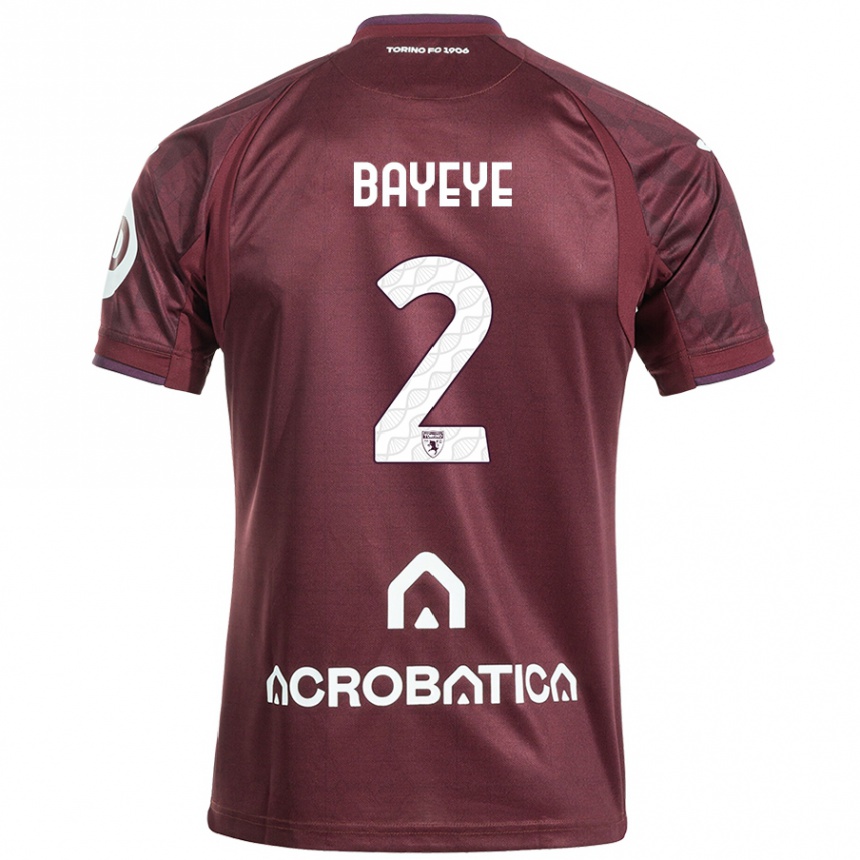 Vaikiškas Brian Bayeye #2 Kaštoninė Balta Namų Marškinėliai 2024/25 T-Shirt