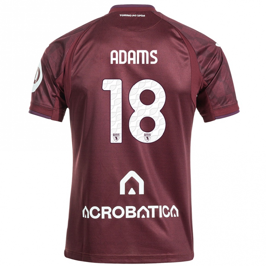 Vaikiškas Ché Adams #18 Kaštoninė Balta Namų Marškinėliai 2024/25 T-Shirt