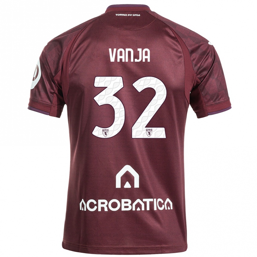 Vaikiškas Vanja Milinković-Savić #32 Kaštoninė Balta Namų Marškinėliai 2024/25 T-Shirt