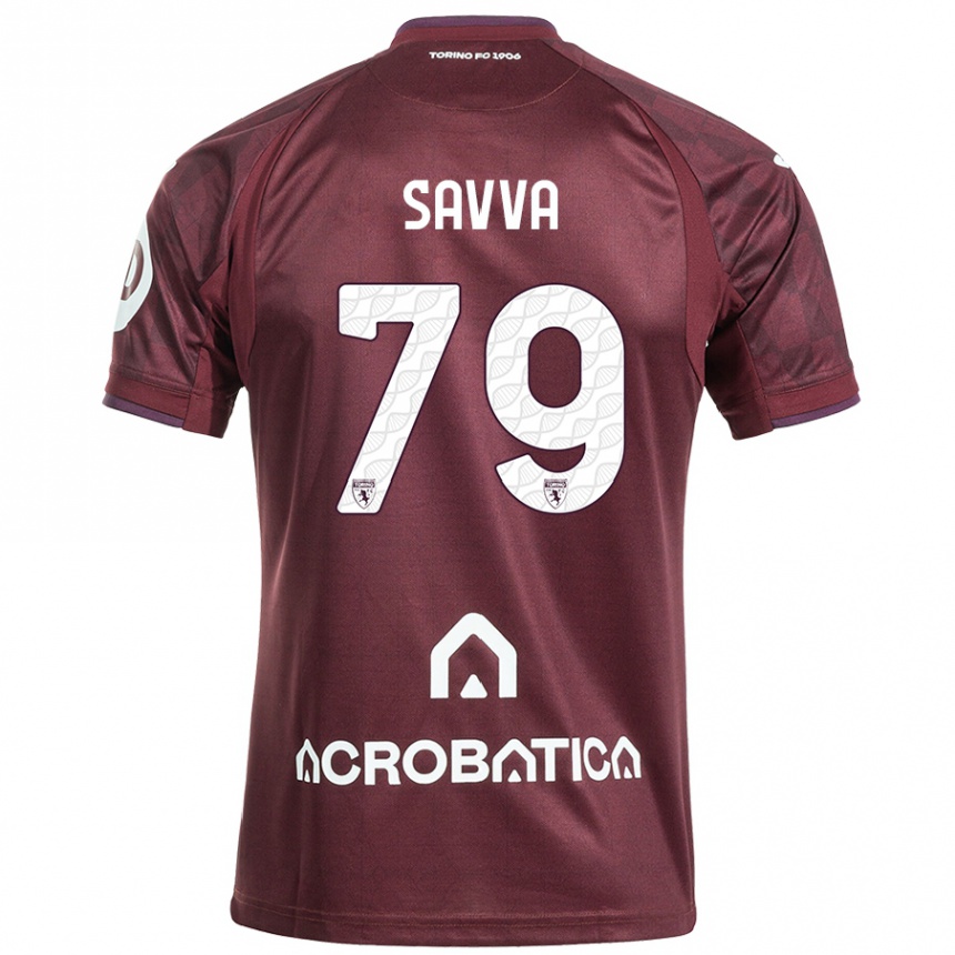 Vaikiškas Zanos Savva #79 Kaštoninė Balta Namų Marškinėliai 2024/25 T-Shirt