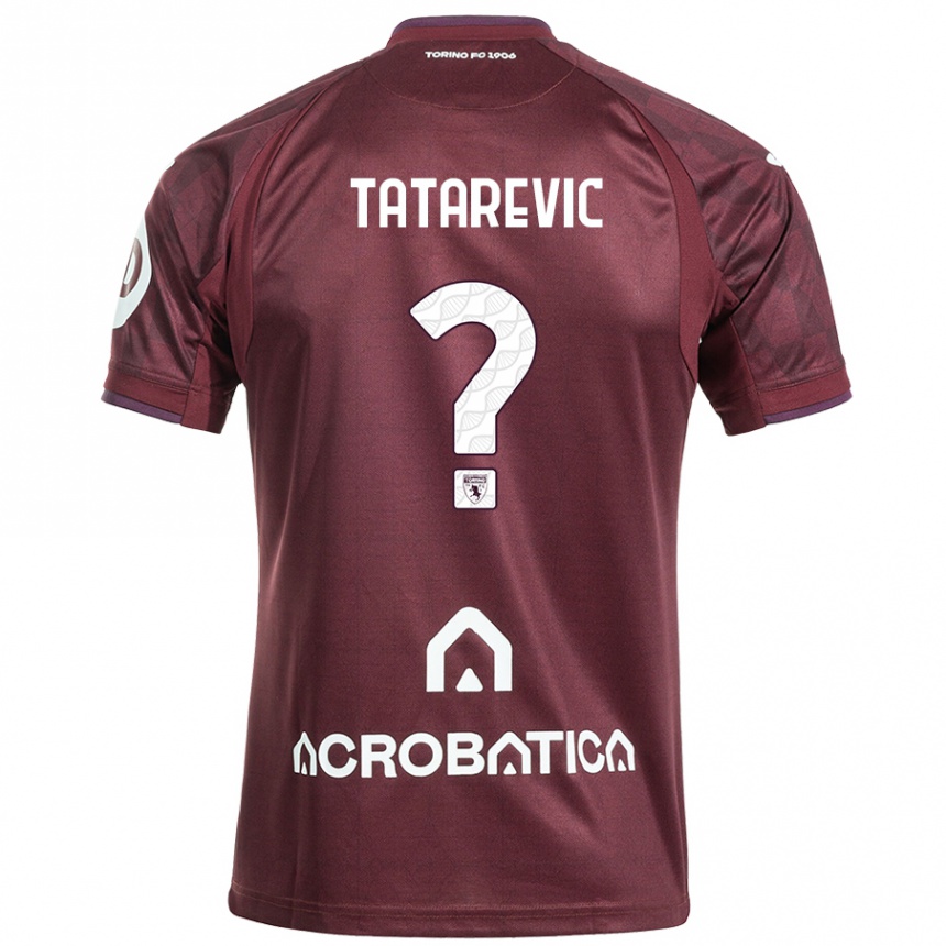 Vaikiškas Dino Tatarevic #0 Kaštoninė Balta Namų Marškinėliai 2024/25 T-Shirt