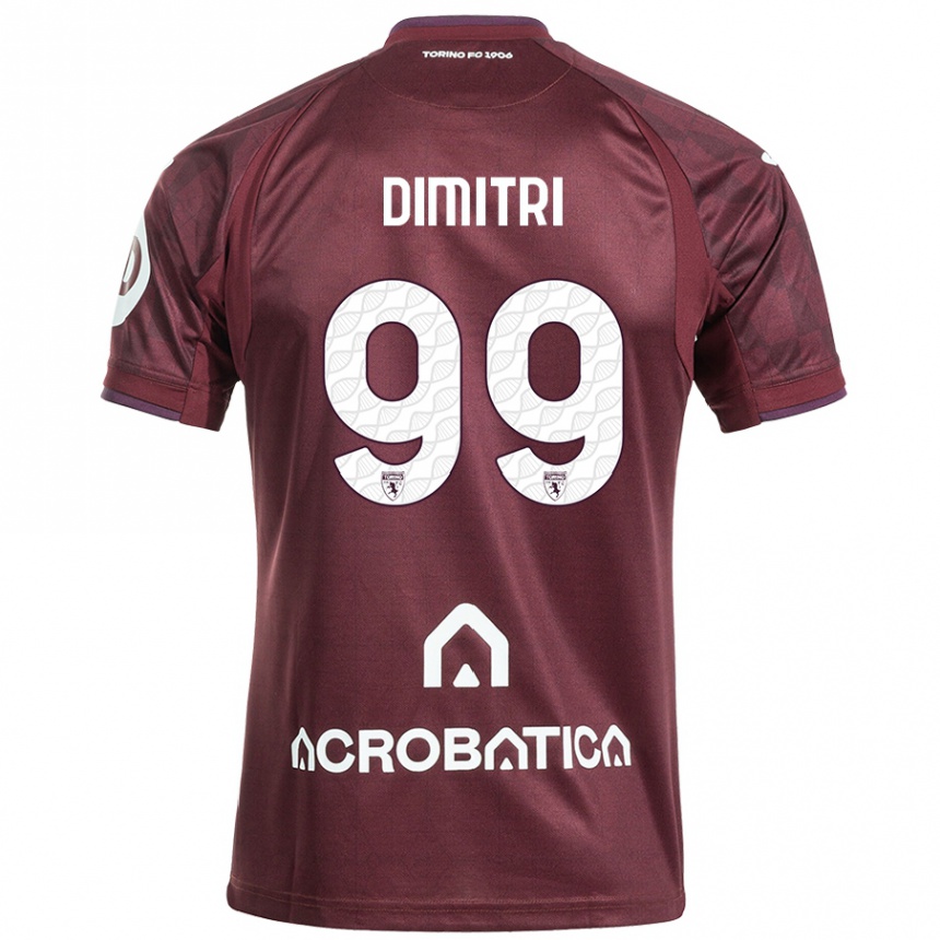 Vaikiškas Matteo Dimitri #99 Kaštoninė Balta Namų Marškinėliai 2024/25 T-Shirt