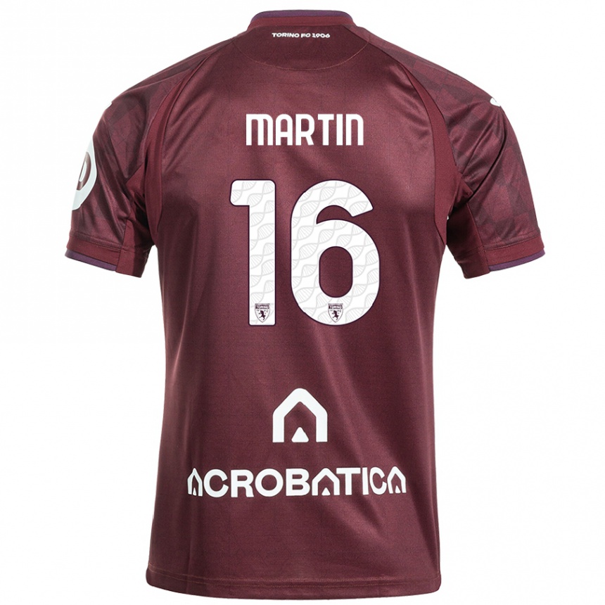 Vaikiškas Francesca Martin #16 Kaštoninė Balta Namų Marškinėliai 2024/25 T-Shirt