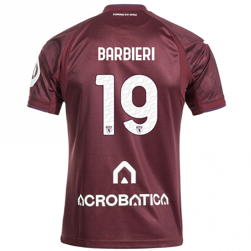 Vaikiškas Raffaella Barbieri #19 Kaštoninė Balta Namų Marškinėliai 2024/25 T-Shirt