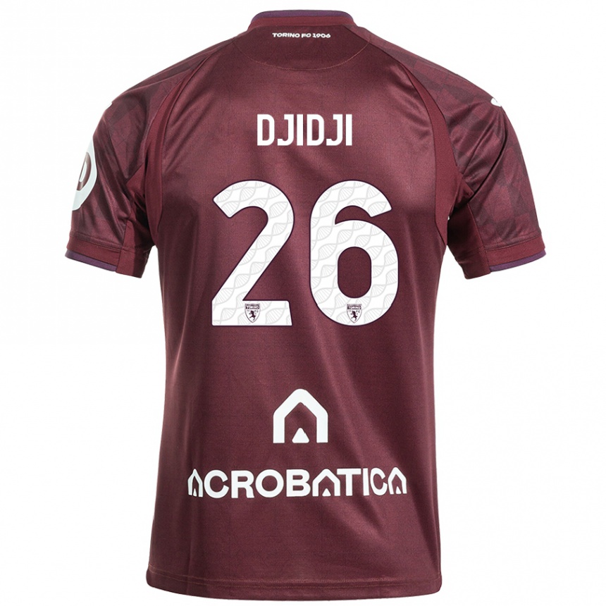 Vaikiškas Koffi Djidji #26 Kaštoninė Balta Namų Marškinėliai 2024/25 T-Shirt