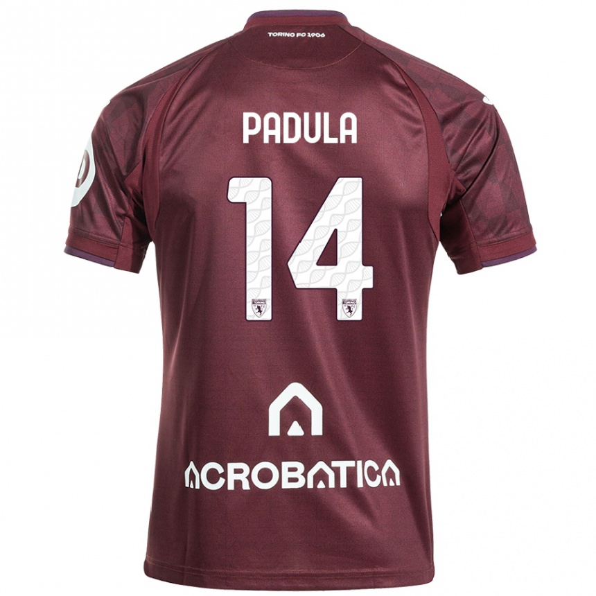 Vaikiškas Cristian Padula #14 Kaštoninė Balta Namų Marškinėliai 2024/25 T-Shirt