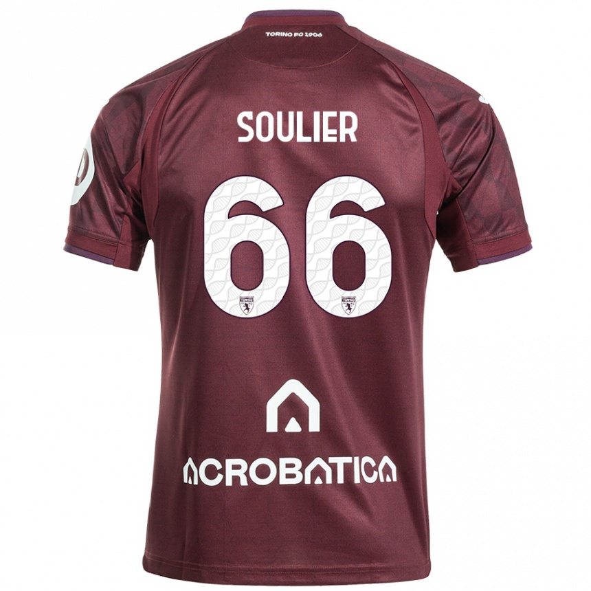 Vaikiškas Evan Soulier #66 Kaštoninė Balta Namų Marškinėliai 2024/25 T-Shirt